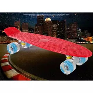 สเก็ตบอร์ด สำหรับผู้เริ่มเล่น สเก็ตบอร์ด Scooter skateboard deck-Red