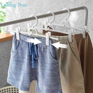 Living Thai ไม้แขวนกางเกงสามารถแขวนต่อกันได้ประหยัดพื้นที่