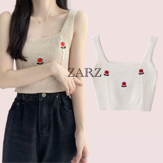 ZARZ.SHOP🍑พร้อมส่ง*สายเดี่ยวงานปักดอก 6793