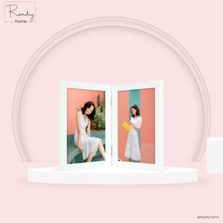 ReadyFrame I กรอบรูปคู่บานพับ 3x4นิ้ว - สีขาว สีดำ I Duo Picture Frame 3x4 Inch