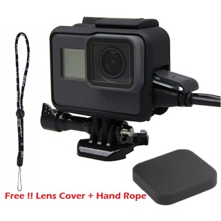 กรอบเฟรม Gopro Hero 7 / 6 / 5 / 2018 Frame + ฝาครอบเลนส์ + สายคล้องมือ + ชุดสกรู