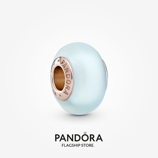 ชาร์มแก้ว Murano เคลือบทอง 14K สีโรสโกลด์