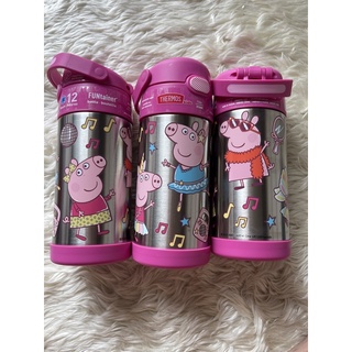 กระติกน้ำเก็บความเย็น ยี่ห้อThermos นำเข้าจาก 🇺🇸แบบหลอดเด้ง ลาย Papa Pig