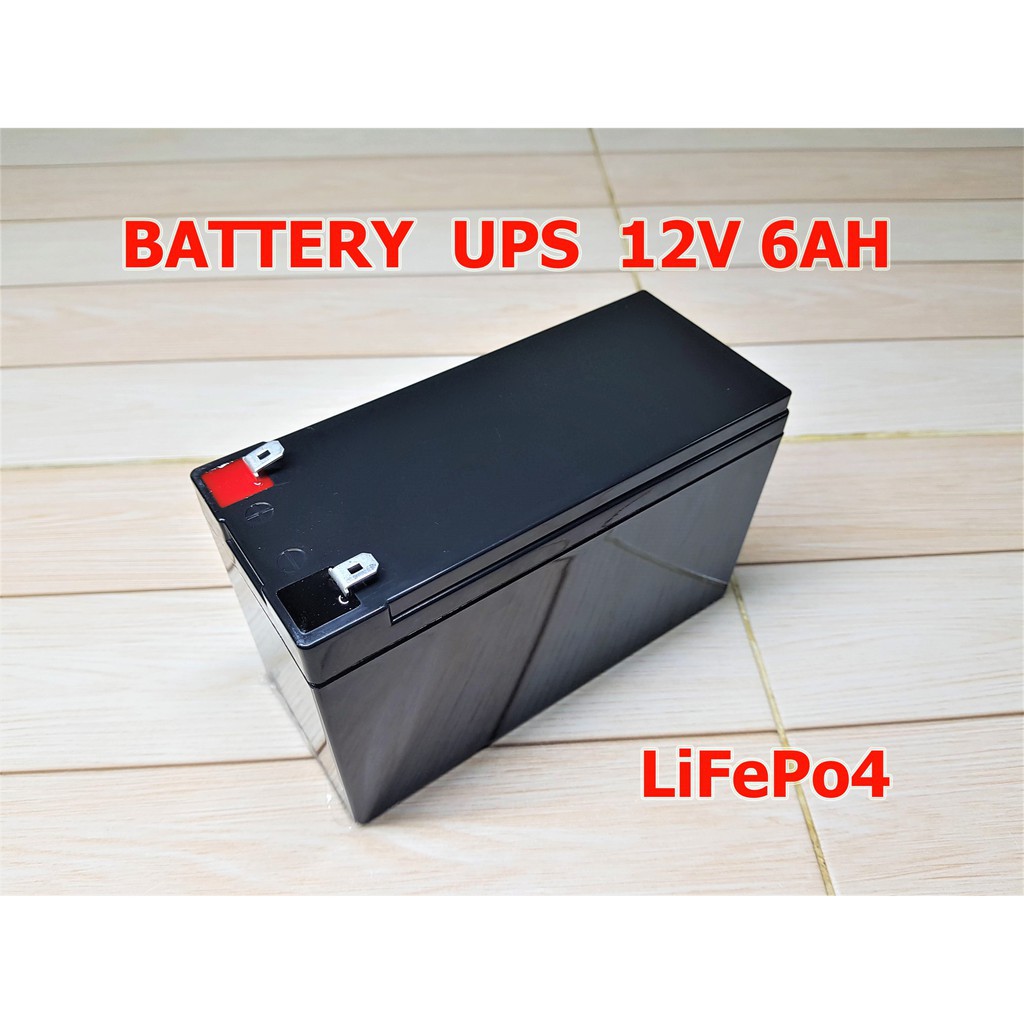 ▪┅✔แบตเตอรี่ UPS Lifepo4 battery 12V 6Ah แบตลิเธียมฟอสเฟต