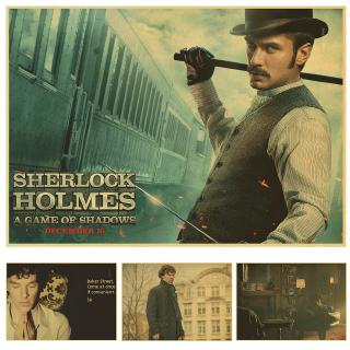 ขายดี โปสเตอร์ Sherlock Holmes สไตล์วินเทจย้อนยุค สําหรับตกแต่งบ้าน