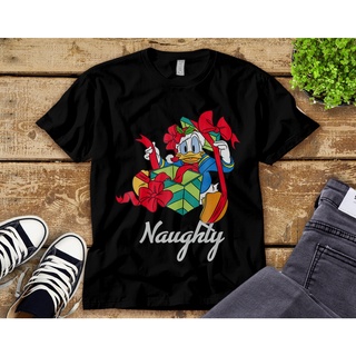 เสื้อยืดแขนยาว มีฮู้ด พิมพ์ลาย Disney Donald Duck Naughty สําหรับเด็ก และผู้ใหญ่S-5XL