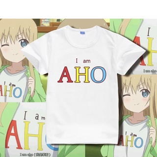 เสื้อยืดแขนสั้น ผ้าฝ้าย 100% พิมพ์ลายอนิเมะ Yuruyuri Toshinou Kyouko แฟชั่นฤดูร้อน สําหรับคู่รักSize S-5XL