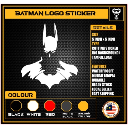 สติ๊กเกอร์โลโก้ BATMAN.สติ๊กเกอร์ DARK KNIGHT สติ๊กเกอร์ โจ๊ก. ดีซีซี สติ๊กเกอร์ติดรถยนต์. มอเตอร์สต