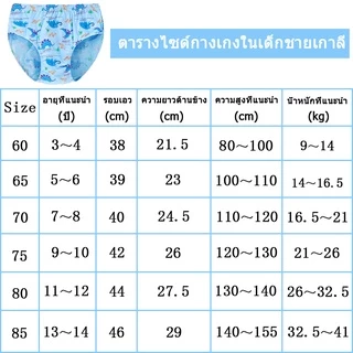 กางเกงในเด็ก 1กล่อง5ตัว ผ้าฝ้าย กางเกงในเด็กผู้ชาย 2-3-4-5-8 ขวบ