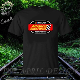 เสื้อยืดสีขาวเสื้อยืด พิมพ์ลายโลโก้ Advance Auto Parts NASCAR Series สําหรับผู้ชายS-4XL