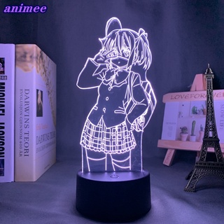 Rikka Takanashi โคมไฟกลางคืน Led ลายการ์ตูนอนิเมะ 3d Rikka Love Chunibyo Other Delusions+G*F สําหรับตกแต่งห้องนอน