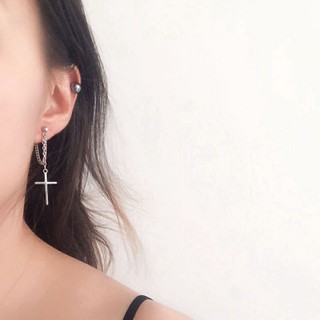 ต่างหูไม้กางเขน • Cross Chain Earrings