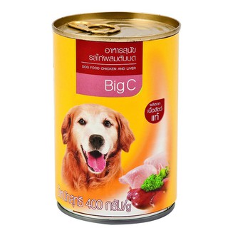 💥โปรสุดพิเศษ!!!💥 บิ๊กซี อาหารสุนัข รสไก่ผสมตับบด 400 กรัม Big C Dog Food Chicken And Liver Flavor 400 G