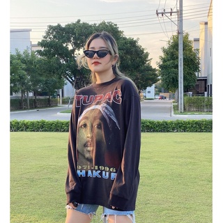 TUPAC SHAKUR LONGSLEEVE - UNISEX ผ้าฟอกเฟด เสื้อยืดผ้าฟอก เสื้อวง เสื้อทัวร์ ฮิปฮอป