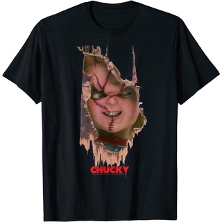 ไอเทมเด็ด!!เสื้อยืด พิมพ์ลายโปสเตอร์ Broken Door Heres Chucky แฟชั่นคู่รัก สําหรับผู้ใหญ่ และเด็ก