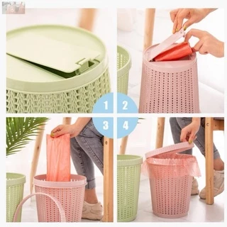 สินค้าพร้อมส่ง#ถังขยะเปลี่ยนถุงได้ในตัว# แข็งแรง ใช้งานง่ายสะดวก ถุงต้องสั่งเพิ่มนะคะ #KC-0013