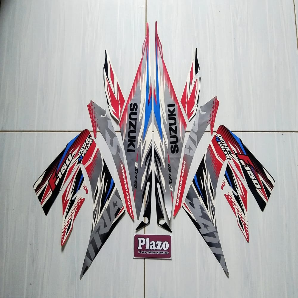 MERAH สติ๊กเกอร์ Striping suzuki satria fu f150 2013 แดง-ดํา