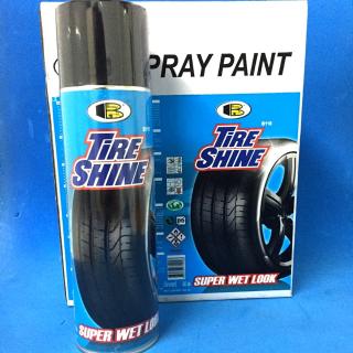 สเปรย์ฉีดเคลือบยางล้อรถยนต์ TIRE SHINE เพิ่มความเงา Bosny