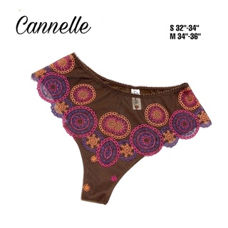 Cannelle Lingerie Panty กางเกงชั้นในเซ๊กซี่ ลูกไม้ ซีทรู รูปเเบบ บิกินี่ งานยุโรป ด้านหลังผ้าลื่น