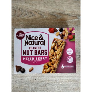 Nice &amp; Natural Roasted Nut Bar Mixed Berry ธัญพืช อบแห้ง 180g