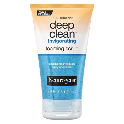 (Pre Order) Neutrogena Deep Clean Invigorating Foaming Facial Scrub with Glycerin, Cooling & Exfolia