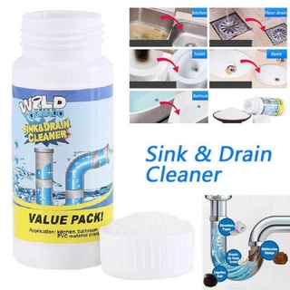 wild tornado sink &amp; drain cleaner ผงสลายละลายไขมันอุตตันในท่อน้ำ