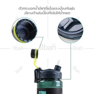 💪 ilban กระบอกน้ำฟิตเนส ขวดน้ำขนาดใหญ่ มี 3 ขนาด 1700ml / 2300ml / 3000ml รุ่น BE170 BPA Free