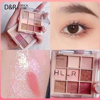 อายแชโดว์ 9สี eyeshadow พาเลทอายแชโดว์ เนื้อดินน้ำมัน เนื้อใยไหม ประกายชิมเมอร์ ที่ทาตา