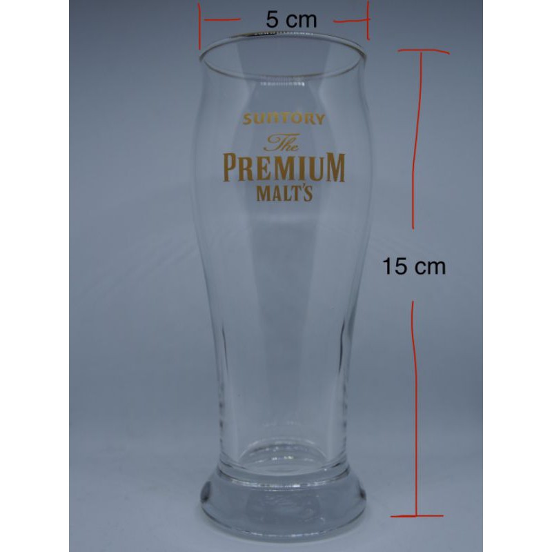 แก้ว Suntory Premium Malt's ขนาด 5x15 cm