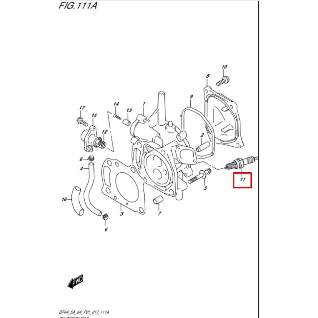 09482-00L04-000 PLUG, SPARK (NGKCPR6EA-9) หัวเทียน (NGKCPR6EA-9) เครื่องยนต์เรือซุซุกิ Suzuki 09482-