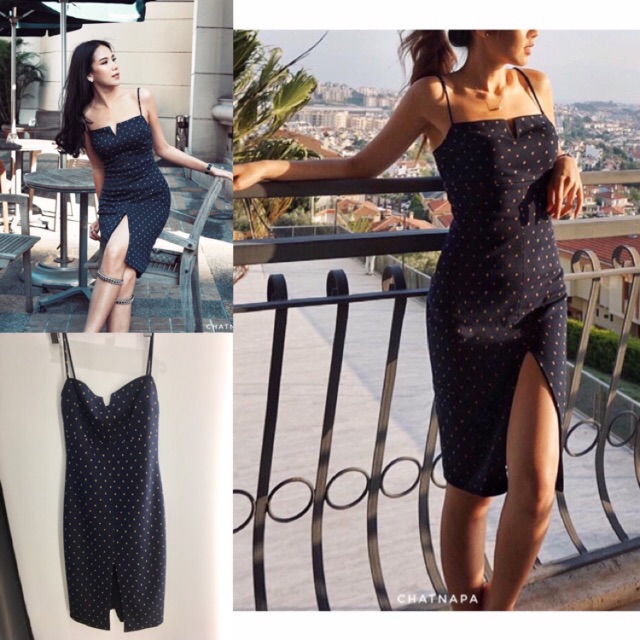 Chatnapa DOT DENIM DRESS