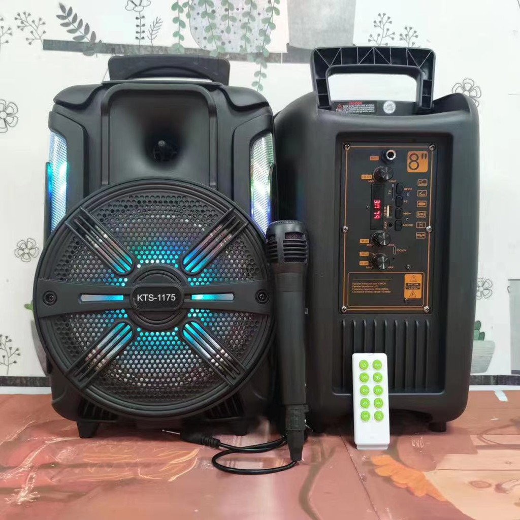 [มีของแถม]Kaideel  ลำโพงบลูทูธ KTS-1175 และ 1176 ดอก 8 นิ้ว เสียงดัง คาราโอเกะ แถมฟรี ไมโครโฟน และ รีโมท