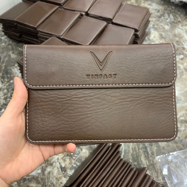 (VINFAST) Vehicle Document Wallet - กระเป๋าเงินพร้อมโลโก้แบรนด์ Vinfast Car Vf8, Vfe34, Fadil, Vf9, 