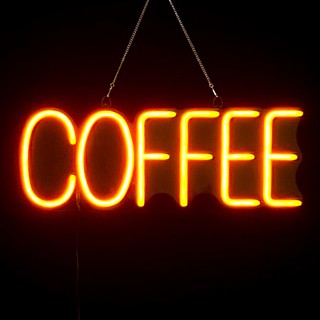 LED Sign Coffee ป้ายไฟแอลอีดีนีออนเฟล็กสำหรับตกแต่ง220Vป้ายตัวอักษร ป้ายไฟ ใช้ประดับตกแต่ง