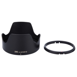 JJC อะแดปเตอร์ฮู้ดเลนส์ EW-52 และแหวนอะแดปเตอร์ อุปกรณ์เสริม สำหรับกล้อง Canon RF 35 มม. F1.8 MACRO IS STM Canon EOS R5 R6 R RP Ra C70 (Φ52 มม.)
