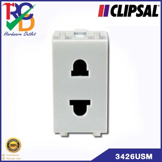 II CLIPSAL 3426USM 16A 250V เต้ารับเดี่ยว2ขา  16แอมป์ 250โวลท์ ปลั๊กและสวิทช์สำหรับ ไฟฟ้า