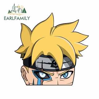 Earlfamily สติกเกอร์กันน้ํา ลายนารูโตะ Boruto Peeker 13 ซม. x 12.2 ซม. สําหรับติดตกแต่งกระจกรถยนต์ แล็ปท็อป