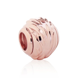 ake ake Eagle Wing Ball Bead - Pure Pink บีดส์ประคำเงินแท้ 925 สไตล์ยุโรป ลายบอลปีกนกอินทรีเทพซุส ขัดเงาชุบทองชมพู