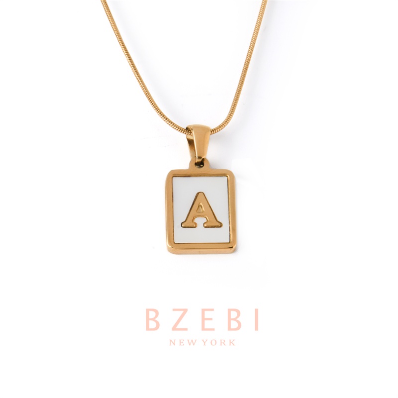 BZEBI สร้อยคอ จี้ตัวอักษรภาษาอังกฤษ a z  ผู้หญิง สแตนเลส โซ่ necklace จี้ทอง ภาษาอังกฤษ เงิน 18k สําหรับผู้หญิง 1070n