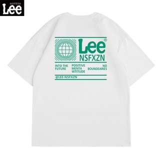 Leensfxzn เสื้อยืดคอกลม แขนสั้น ผ้าฝ้าย พิมพ์ลาย ทรงหลวม สีขาว แฟชั่นฤดูร้อน สําหรับผู้ชาย และผู้หญิง