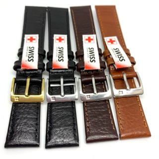 สายนาฬิกาหนัง SWISS GENUINE LEATHER ขนาด 18 mm