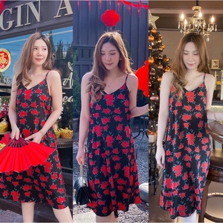 🌹 Rosie Dress เดรสยาวลายดอกกุหลาบ 🌹 [พร้อมส่ง!]