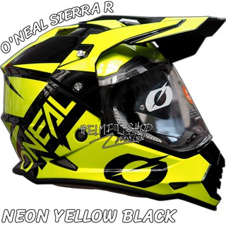 Oneal SIERRA R NEON YELLOW BLACK [ โมตาด ] [ แว่น 2 ชั้น ] [ นวมถอดซักได้ ] [ กิ๊ฟล็อค ]