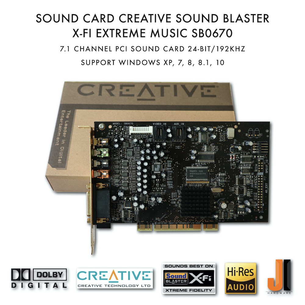Sound Card Creative Sound Blaster X-Fi XtremeMusic SB0670 7.1 Channel (ใช้กับ slot PCI เท่านั้น) (Se