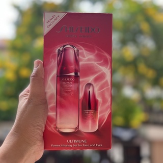 SHISEIDO Serum Ultimune Power Infusing Concentrate 100ml + Eye Serum 15ml ป้าย King Power