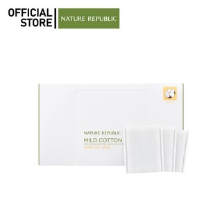 NATURE REPUBLIC BEAUTY TOOL NATURAL MILD COTTON WIPE สำลีแผ่นทำความสะอาดผิวหน้า (80แผ่น)