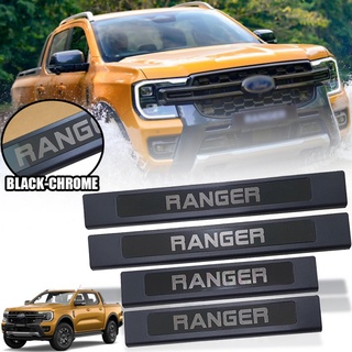 ชายบันได สคัพเพลท FORD เรนเจอร์ RANGER XLS SPORT nextgen wt ปี 2022 - 2024 4 ประตู สี โครเมี่ยมดำเงา 4 ชิ้น