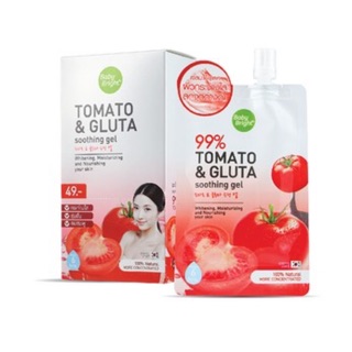 เจลมะเขือเทศ บำรุงหน้า Baby Bright Tomato &amp; Gluta Soothing Gel​ 50g.