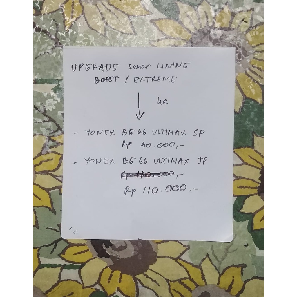 อัพเกรด LI-NING Boost / Extreme to YONEX BG66 Ultimax SP / JP Strings