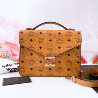 ดีมากค่ะ♥️♥️ Mcm Patricia Satchel in Visetos 25.0 x 19.5 x 7.0 cm ✅ถุงผ้า ถุงกระดาษ การ์ดค่ะ